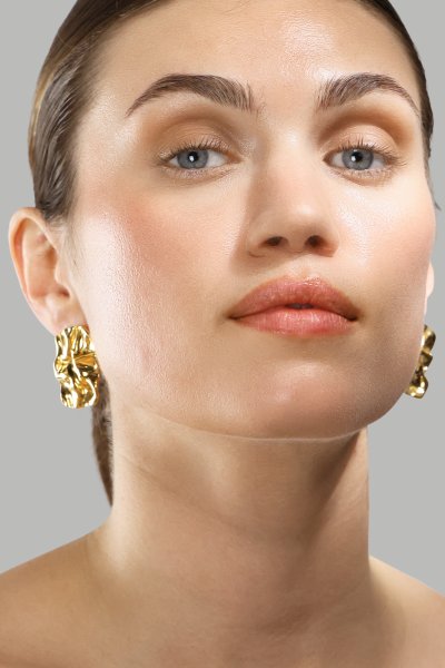 Boucle d’oreille Lava - 18k Plaquée or