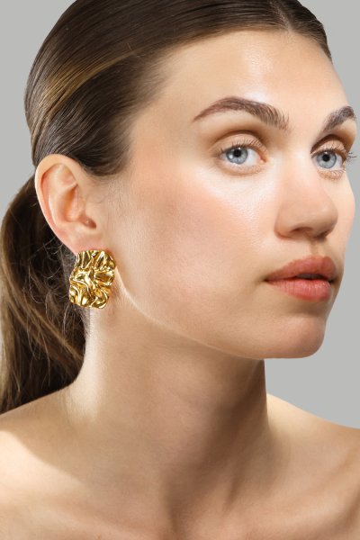 Boucle d’oreille Lava - 18k Plaquée or