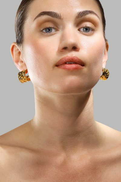 Boucle d'oreille Luna- 18k Plaquée or