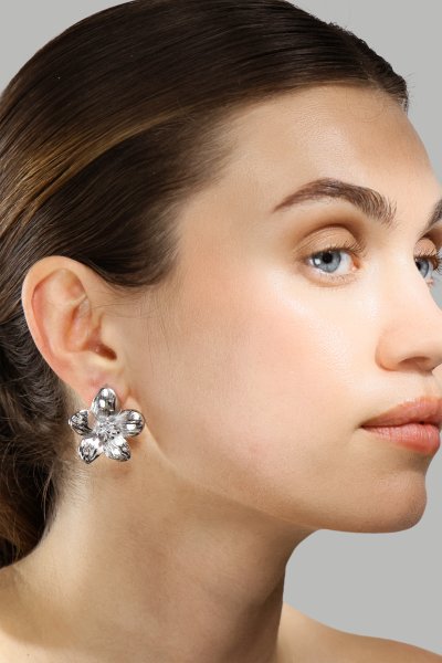 Boucles d’oreilles Flora Shine – Plaquées argent