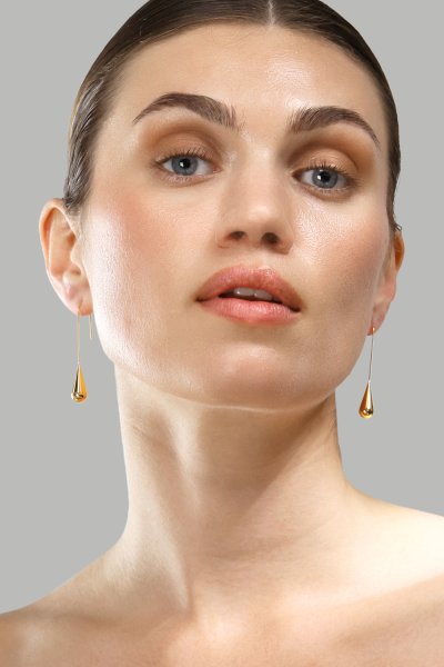 Boucle d’oreille Golden Drop Elegance - 18k Plaquée or