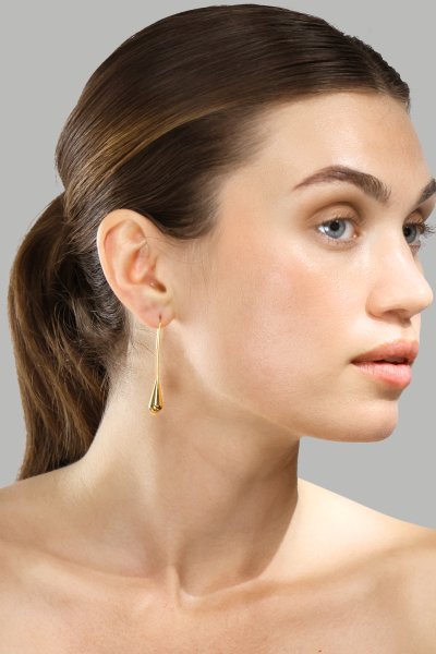 Boucle d’oreille Golden Drop Elegance - 18k Plaquée or