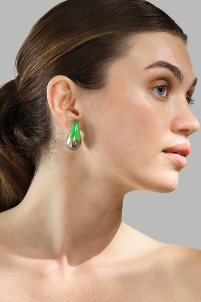 Boucles d’oreilles Verdé Glow – Plaquées argent