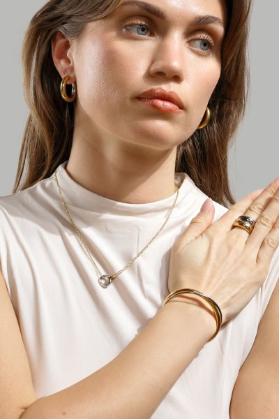 Collier Orbit – Plaqué argent