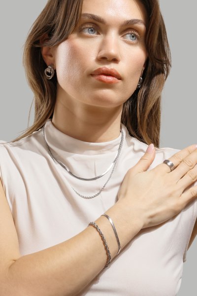 Bracelet Twist – Plaqué argent