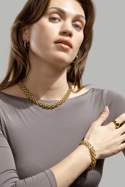 Luna Boucle d'oreille - 18k Plaquée or
