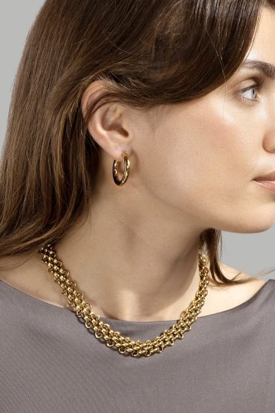 Luna Boucle d'oreille - 18k Plaquée or