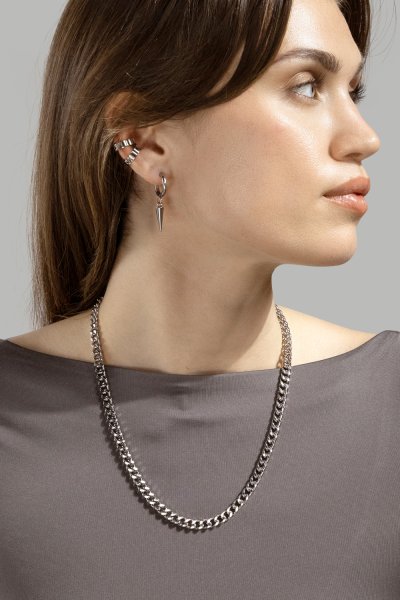 Boucle d’oreille Spike – Plaquée argent