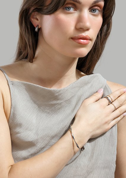 Bague Twist Whisper - Plaquée argent