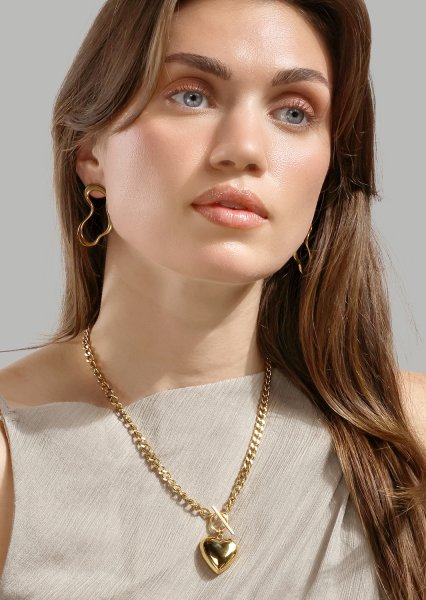 Fluid Glow Boucle d'oreille - 18k Plaquée or
