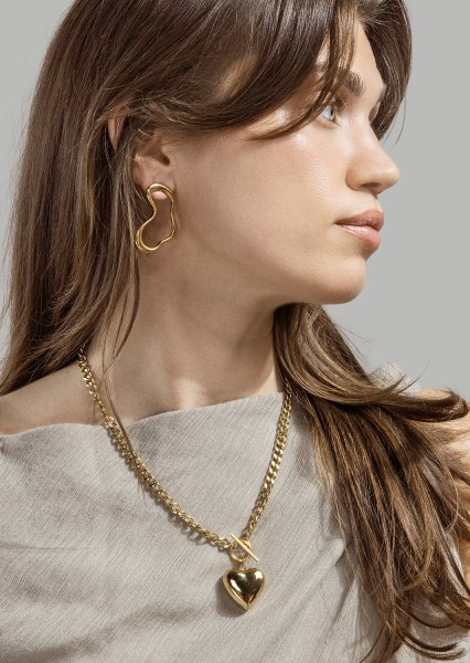 Fluid Glow Boucle d'oreille - 18k Plaquée or