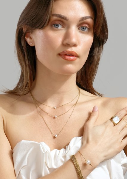 Collier Pearl Grace – 18k Plaqué or
