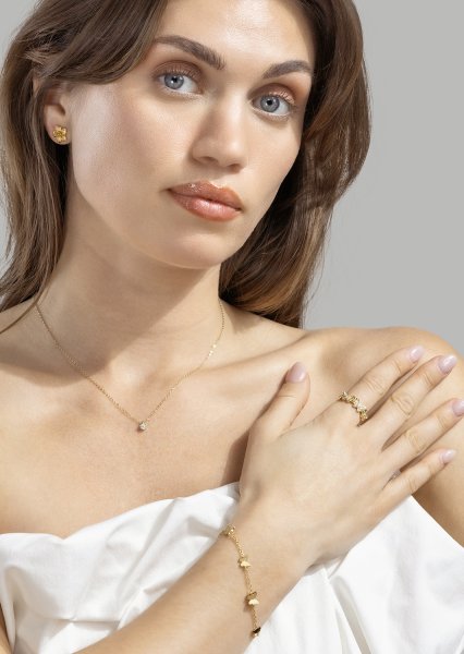 Boucle d’oreille Flores - 18k Plaquée or