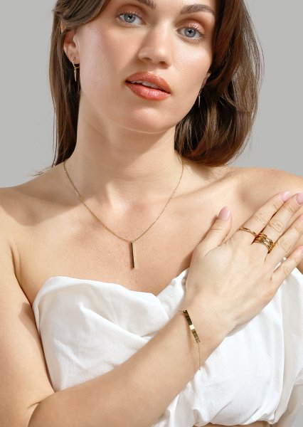 Bracelet Sleek Elegance - 18k Plaqué or