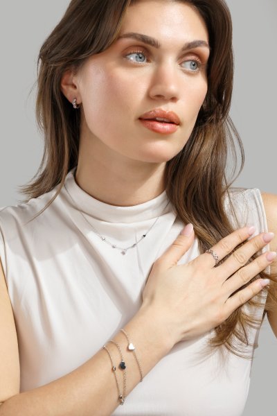 Bracelet Heart Chain – Silver Plated