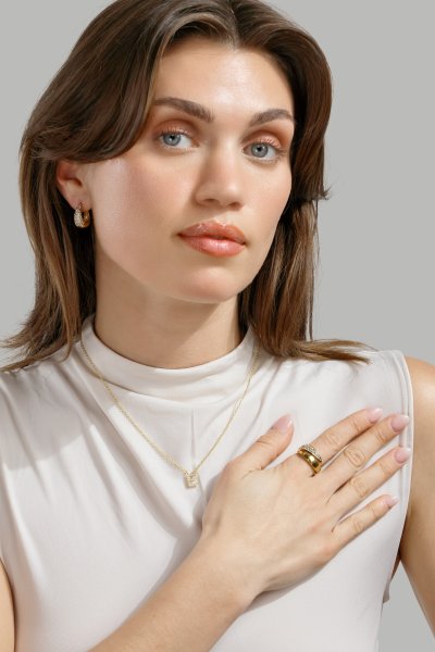 Collier Initial Letters A-N – 18k Plaqué or