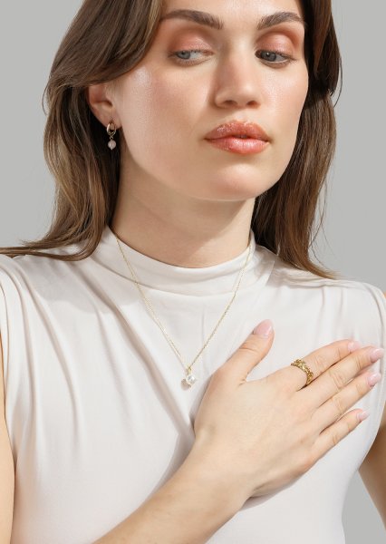 Collier North Pearl - 18k Plaqué or