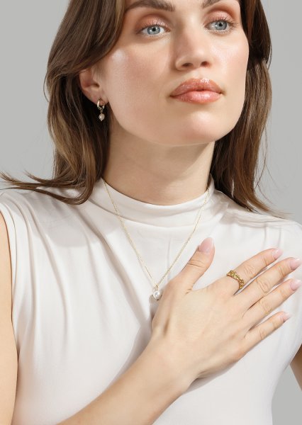 Collier North Pearl - 18k Plaqué or