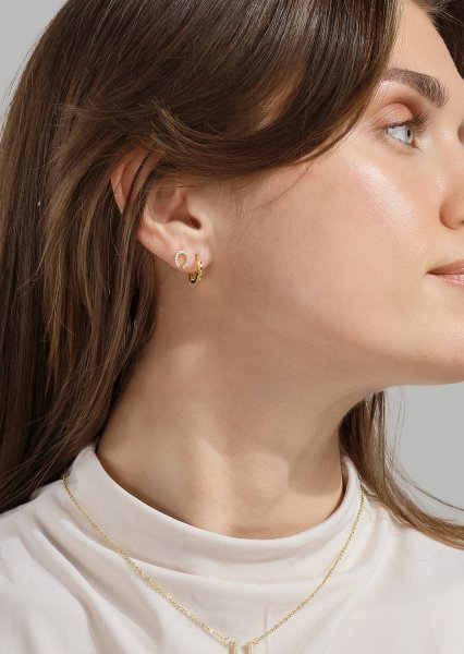 Anni Lu Boucles d’oreilles – 18k Plaquées or