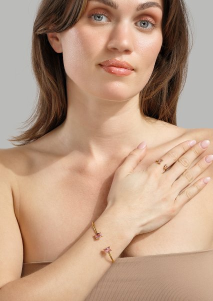 Bague Rosé Duo - 18k Plaquée or