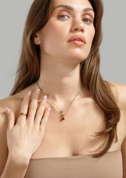 Trinity Prisma Bague - 18k Plaquée or