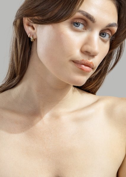 Boucle d’oreille Aurora Curve - 18k Plaquée or