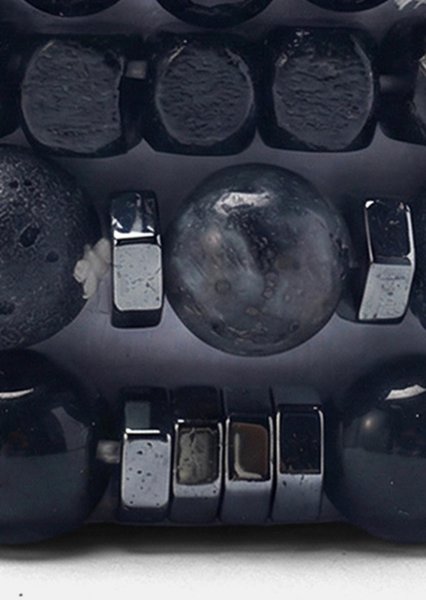 Bracelet perlé Obsidian Edge