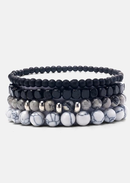 Bracelet perlé Ebon Majesty