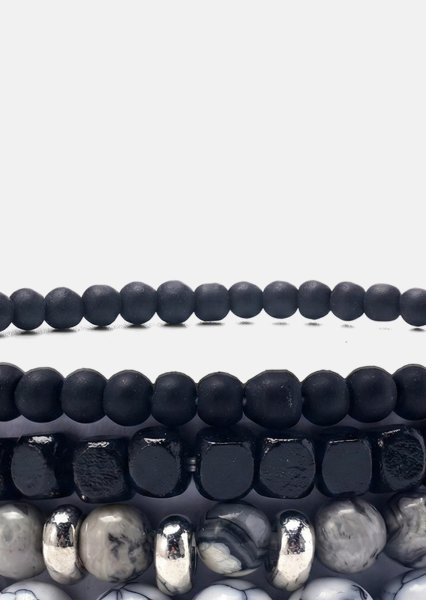 Bracelet perlé Ebon Majesty