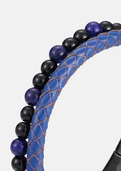 Bracelet en cuir Cobalt Ridge