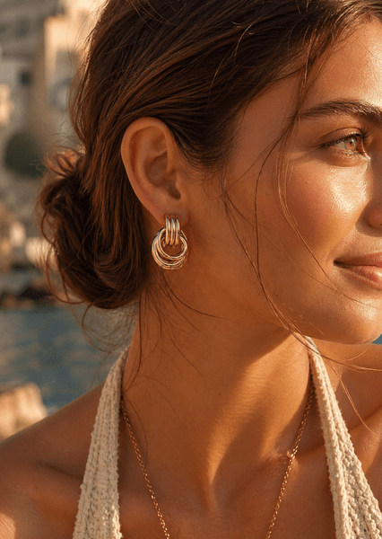 Boucle d'oreille Unity Loop - 18k Plaquée or