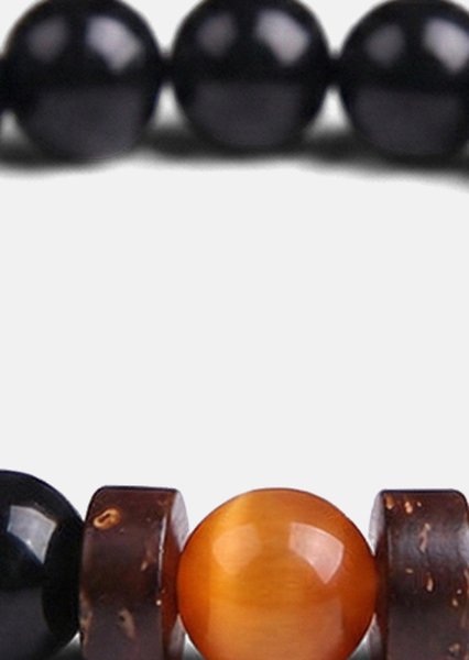 Bracelet perlé Obsidian Sphere