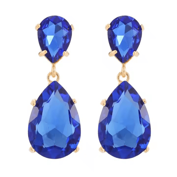 Azulora Blue Boucles d’oreilles – 18k Plaquées or