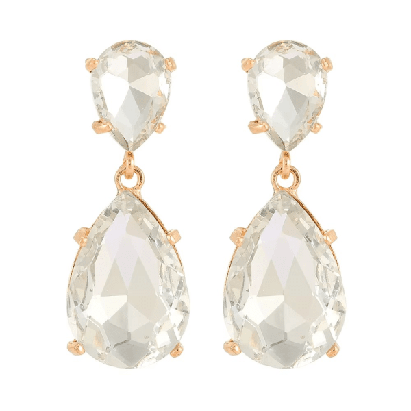 Azulora White Boucles d’oreilles – 18k Plaquées or