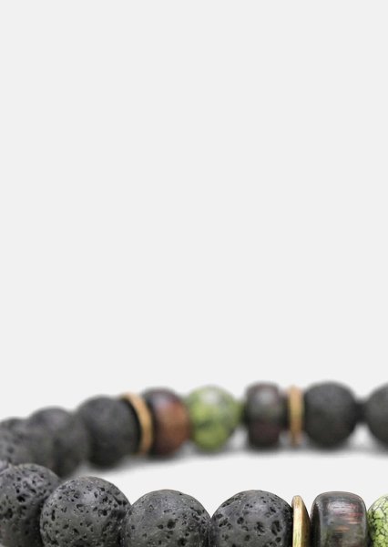 Bracelet perlé Obsidian Whirl