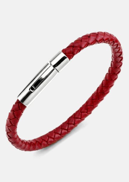 Bracelet en cuir Crimson Arc