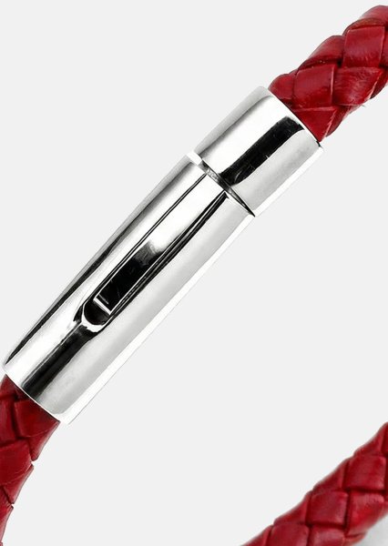 Bracelet en cuir Crimson Arc