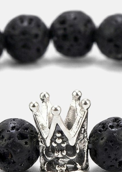 Bracelet perlé Lava Crown