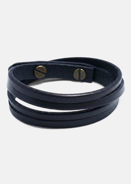 Bracelet en cuir Ebon Twist