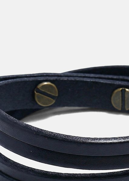 Bracelet en cuir Ebon Twist