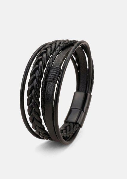 Bracelet en cuir Ebon Serpent