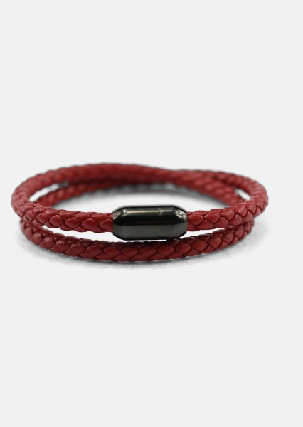 Bracelet en cuir Crimson Edge