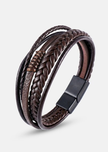 Bracelet en cuir Cavalier Weave