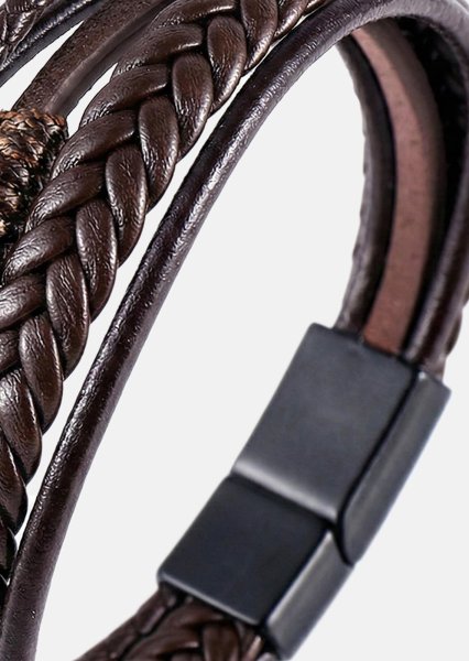 Bracelet en cuir Cavalier Weave