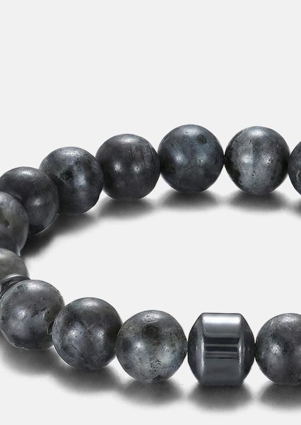 Bracelet perlé Obsidian Charm