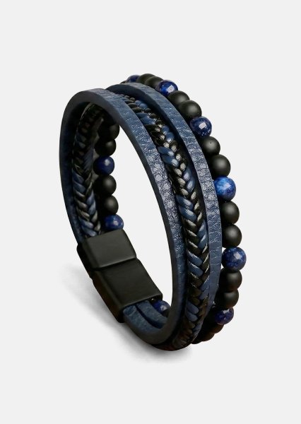Bracelet en cuir Midnight Knot