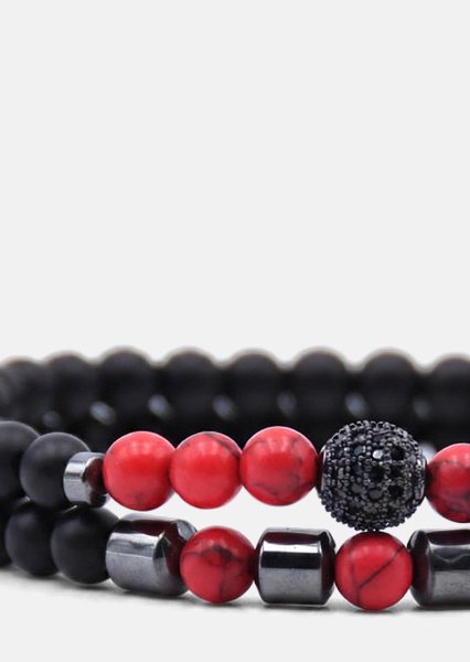 Bracelet perlé Crimson Valor