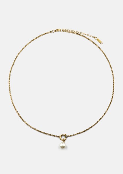 Collier Opal Circle Necklace - 18k Plaqué or