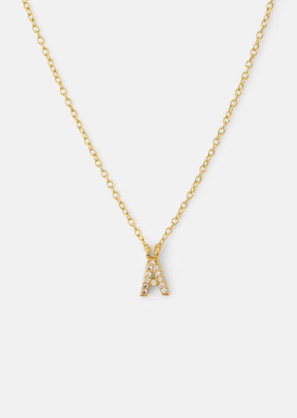 Collier Initial Letters A-N – 18k Plaqué or