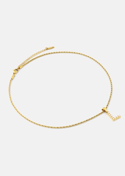 Amulet A-N Collier – 18k Plaqué or